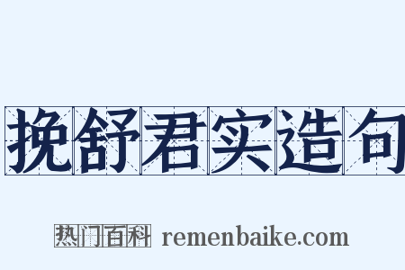 挽舒君实造句是什么意思的图片